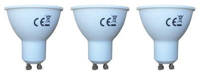 GU10 LED lamp, 3W vervangt 19W, warmwit 3000K, 180 lm, 140°, 3 stuks