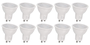 Spot GU10 blanc chaud dimmable - 10 pièces, culot à baïonnette PAR16 | LED 6W ~ 510Lm = éclairage halogène 42W, 120° - 2700K, 230V