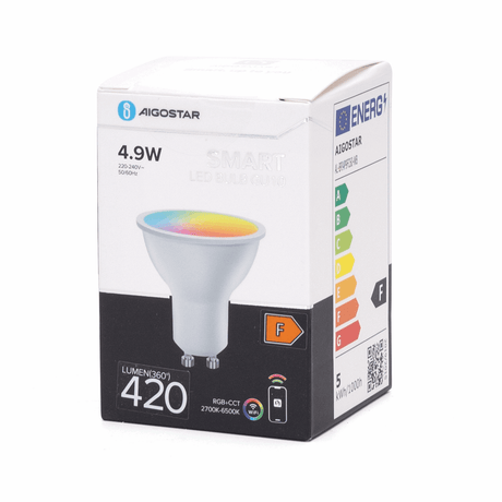 Spot GU10 WiFi RGB+CCT 2700K - 6500K | PAR16 blanc chaud - blanc lumière du jour - RGB - LED 5W=37W ampoule halogène - 230V - LEDPLANET.NL