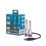 Kit de phares H1 blanc lumière du jour 6000 K - 35 watts et 2000 lm/pièce | 12 V CC - refroidissement actif - LEDPLANET.NL