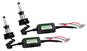 Kit de phares H1 - blanc lumière du jour 6500K - 38 Watt & 5200 Lm/pièce | 12V & 24V DC - refroidissement passif