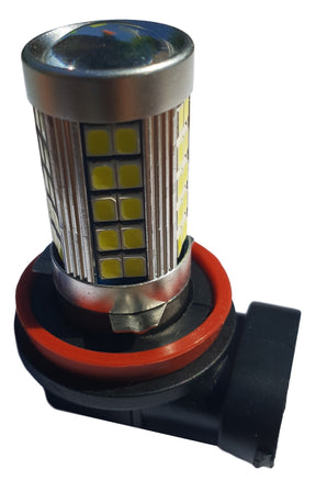 Phares H11, 2 pièces | 55 - SMD blanc lumière du jour 6000 K avec lentille | 12 V - LEDPLANET.NL