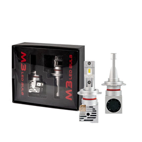 H7 LED koplamp set, daglichtwit 6500K, actieve koeling, 50W, 5000 lm per lamp, 12V/24V, 2 stuks