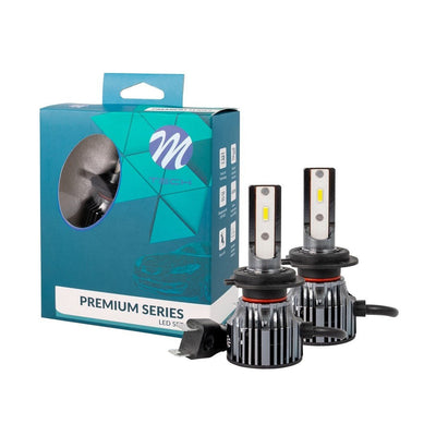 Kit de phares H7 blanc lumière du jour 6500 K - 50 watts et 5000 lm/pièce | 12 V et 24 V CC - refroidissement actif - LEDPLANET.NL