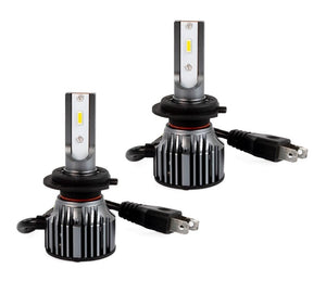 Kit de phares H7 blanc lumière du jour 6500K - 50 watts et 5000 lm/pièce | 12V et 24V CC - refroidissement actif