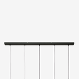 Moderne hanglamp 5 lichtpunten in een strakke zwarte uitvoering, perfect voor stijlvolle interieurs