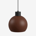 Suspension LED sphérique brune, à l’aspect moderne, pour un éclairage élégant