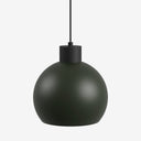 Suspension LED sphérique vert olive, à l’aspect moderne, pour un éclairage d’ambiance