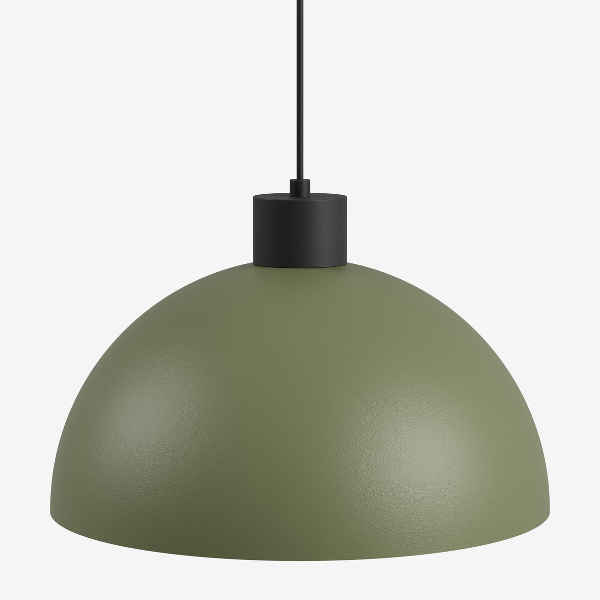 Hanglamp Bowl LED in olijfgroen met minimalistisch ontwerp voor stijlvolle verlichting