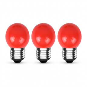 3x ampoule globe LED rouge E27 G45 230 V - Prismica