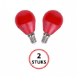 G45 kogellamp 2 stuks rood licht E14 LED