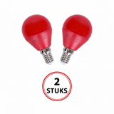 G45 kogellamp 2 stuks rood licht E14 LED