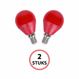 Ampoule boule G45 - E14 - lumière rouge - LED 4W=30W ampoule à incandescence - 230V - 2 pièces