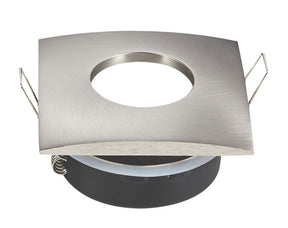 Inbouwframe 84mm x 84mm, vierkante inbouwspot rvs, boorgat Ø 75 mm