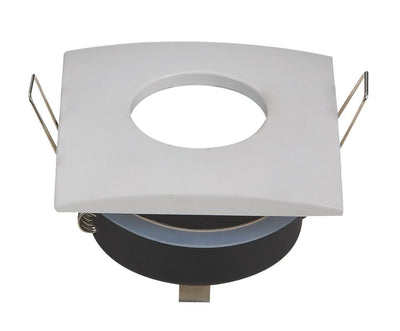 Inbouwframe 84mm x 84mm, vierkante inbouwspot wit, boorgat Ø 75 mm