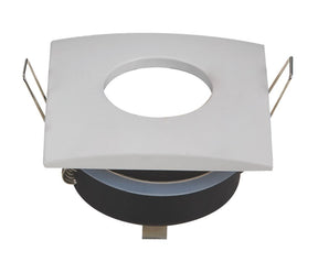 Inbouwframe 84mm x 84mm, vierkante inbouwspot wit, boorgat Ø 75 mm