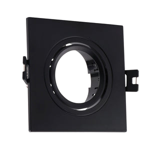 Cadre d’encastrement 93 mm x 93 mm | spot encastrable carré noir | découpe 75 mm x 75 mm