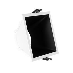Inbouwframe 93 mm x 93 mm, vierkante verzonken inbouwspot zwart/wit, uitsparing 85 mm x 85 mm