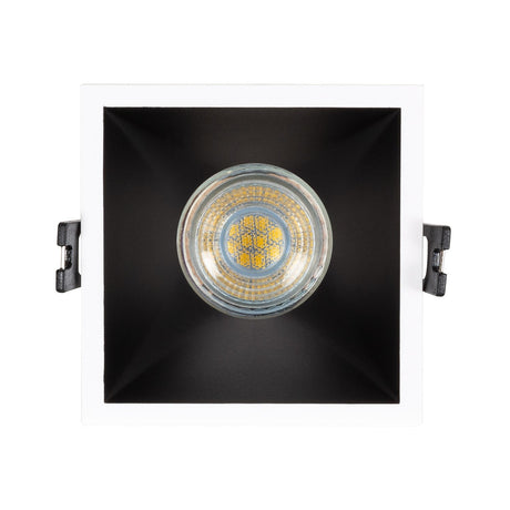 Inbouwframe 93 mm x 93 mm | vierkante verzonken inbouwspot zwart/wit | uitsparing 85 mm x 85 mm - LEDPLANET.NL