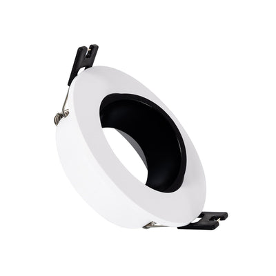 Inbouwframe Γ 90 mm, conische kantelbare inbouwspot zwart/wit, boorgat Γ 70 mm