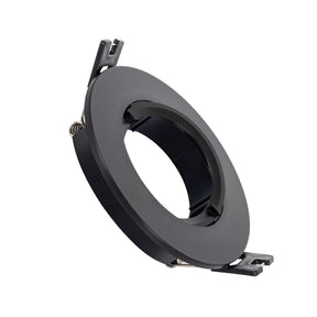 Inbouwframe Ø 90 mm, kantelbare inbouwspot zwart, boorgat Ø 70 mm