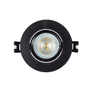 Cadre d'encastrement Ø 90 mm | spot encastrable orientable noir | diamètre de perçage Ø 70 mm