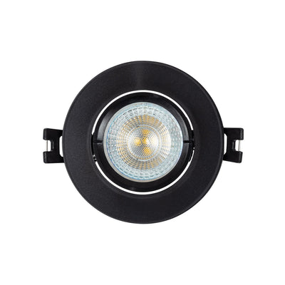 Cadre d’encastrement Ø 90 mm | spot encastrable orientable noir | diamètre de perçage Ø 70 mm - LEDPLANET.NL