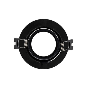 Cadre d'encastrement Ø 90 mm | spot encastrable orientable noir | diamètre de perçage Ø 70 mm
