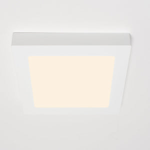 Plafonnier LED encastrable ou en saillie CCT Ø 20 cm carré – Dimmable – Blanc chaud et froid