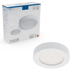 LED Inbouwspot 1200 Lumen - 12W - Koelwit 4000K - Dimbaar - Selecteerbare kleurtemperatuur - IP44 - Wit