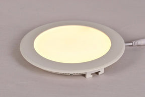 Inbouwspot, downlighter rond Ø 170mm, LED 12W=96W halogeenlamp, uitsparing Ø 150mm, warmwit 3000K