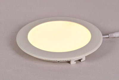 Inbouwspot, downlighter rond Ø 170mm, LED 12W=96W halogeenlamp, uitsparing Ø 150mm, warmwit 3000K