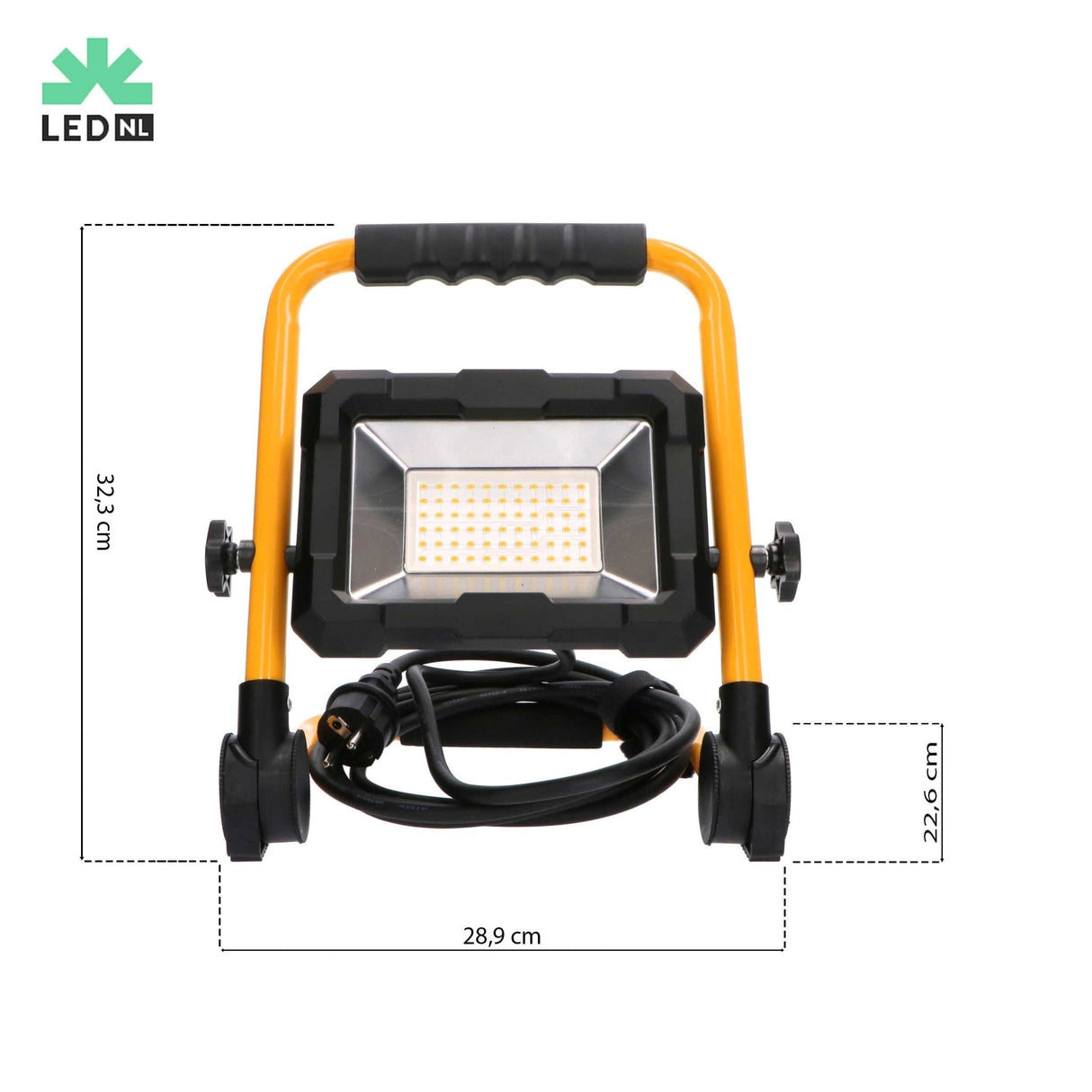 Projecteur de chantier LED's Work 5500 - Pliable et inclinable - Cordon de 3 mètres - IP65 - 30W