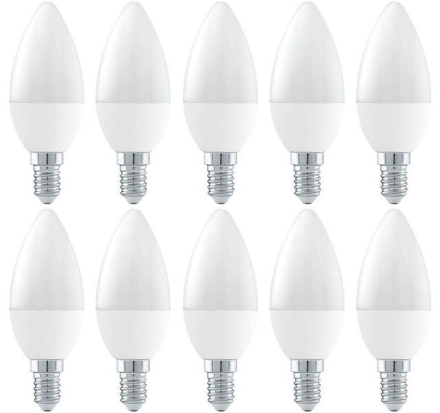 Kaarslamp E14 C37 10 stuks | LED 6W=41W gloeilamp | warmwit 3000K - LEDPLANET.NL