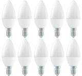 Kaarslamp E14 C37 10 stuks | LED 6W=42W gloeilamp | daglichtwit 6400K - LEDPLANET.NL