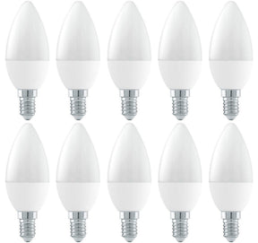 Ampoules bougies E14 C37, 10 pièces | LED 6 W = 42 W, lumière du jour 6400 K - LEDPLANET.NL
