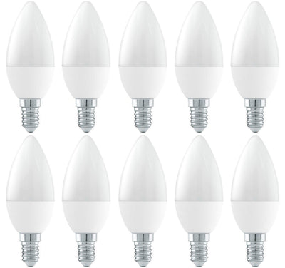 Ampoules bougies E14 C37, 10 pièces | LED 6 W = 42 W, lumière du jour 6400 K - LEDPLANET.NL
