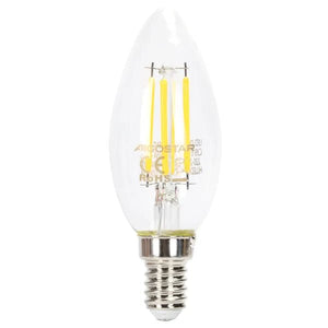 LED kaarslamp E14 dimbaar daglichtwit 6500K - 4W 400 lumen - helder glas