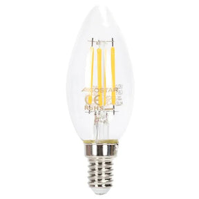 LED kaarslamp E14 dimbaar warmwit 2700K, 4W 400 lumen, helder glas
