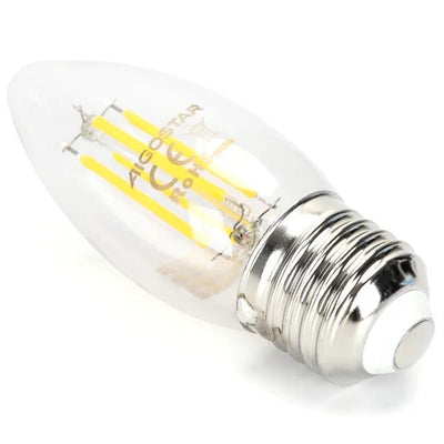 LED kaarslamp E27 dimbaar daglichtwit 6500K, 4W 400 lumen, helder glas