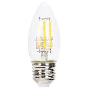 LED kaarslamp E27 dimbaar daglichtwit 6500K, 4W 400 lumen, helder glas