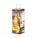 Kaarslamp E27 dimbaar flame warmwit | C35 LED 4W~400Lm=38W halogeen verlichting | amber glas - 2200K - LEDPLANET.NL