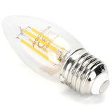 LED kaarslamp E27 dimbaar warmwit 2700K, 4W 400 lumen, helder glas