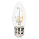LED kaarslamp E27 dimbaar warmwit 2700K, 4W 400 lumen, helder glas
