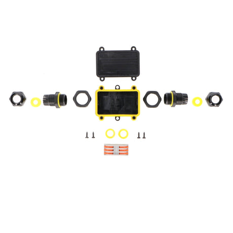 Waterdichte Kabeldoos IP68 - I-Connector - Voor Kabels 4-12mm - Zwart
