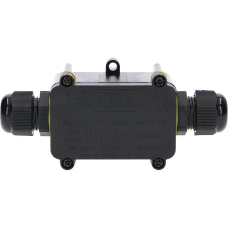 Waterdichte Kabeldoos IP68 - I-Connector - Voor Kabels 4-12mm - Zwart