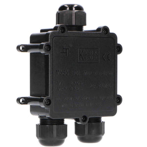 Waterdichte Kabeldoos IP68 - T-Connector - Voor Kabels 4-14mm - Zwart