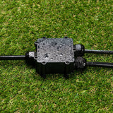 Waterdichte Kabeldoos IP68 - T-Connector - Voor Kabels 4-14mm - Zwart