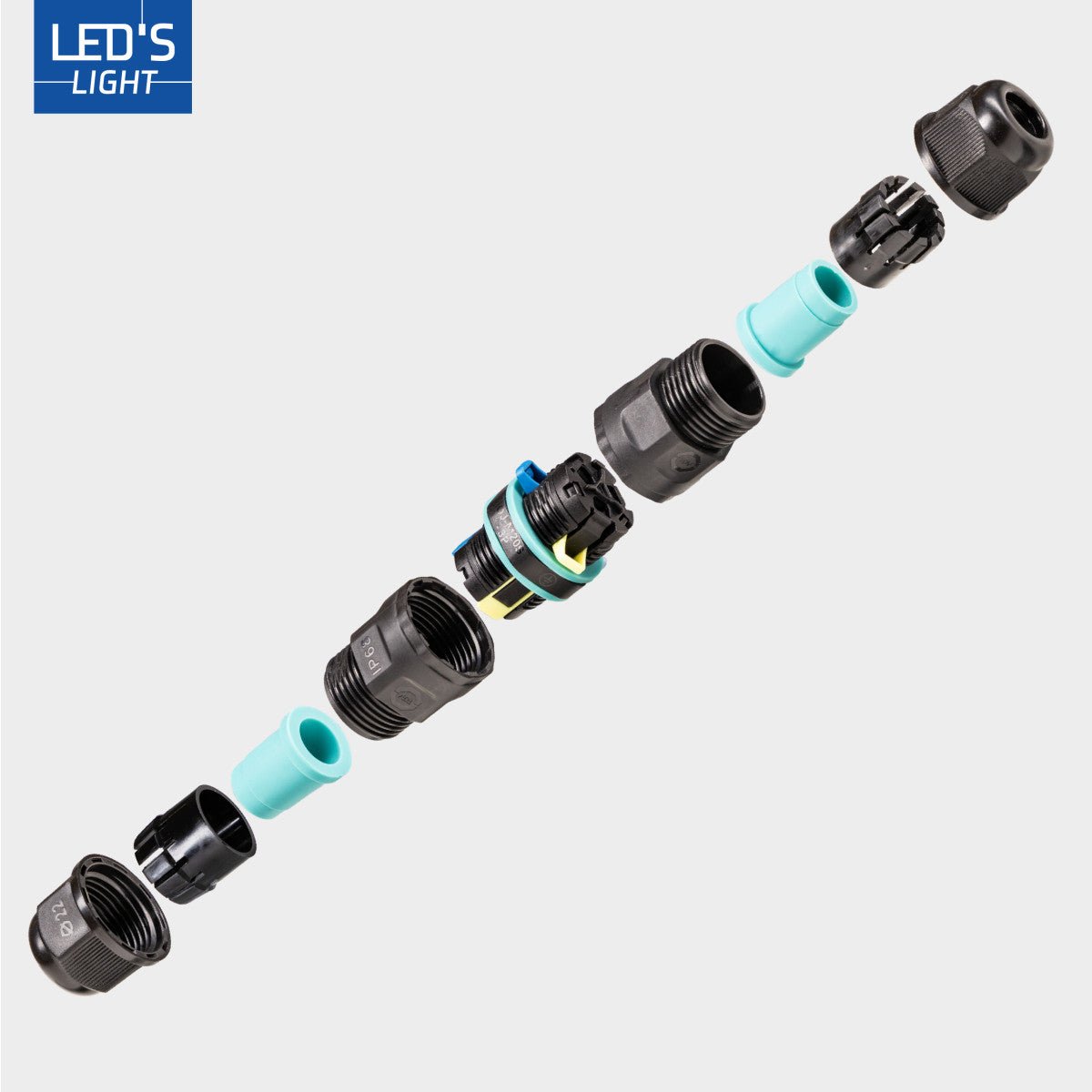 Waterdichte Kabelverbinder IP68 - I-Connector - Voor Kabels 5-10mm - Zwart