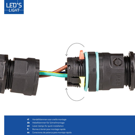 Connecteur de câble étanche IP68 - I-Connector - Pour câbles de 5 à 10 mm - Noir